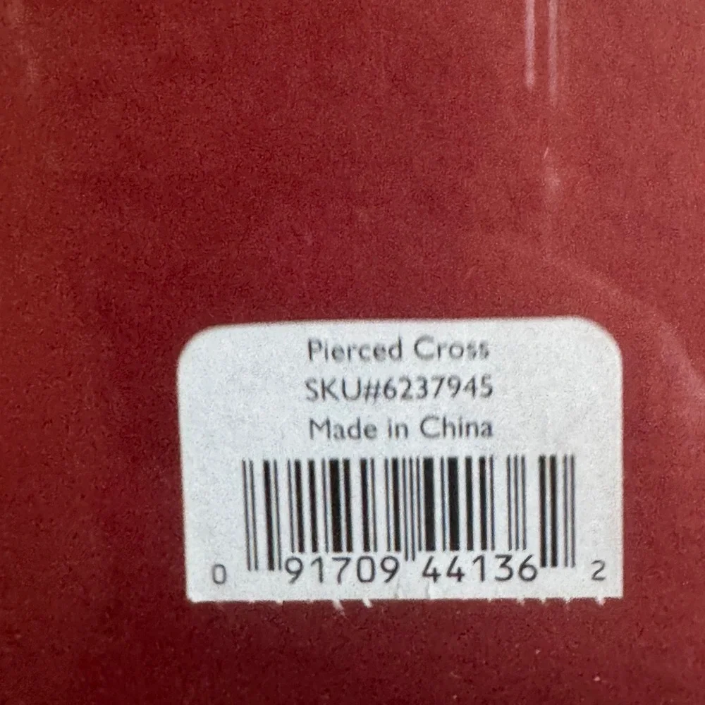 Lenox Pierced Cross Ivory Fine China Christmas Ornament 2003 Brocade 6237945 New